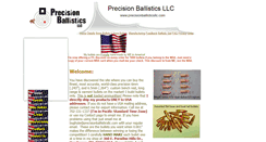 Desktop Screenshot of precisionballisticsllc.com