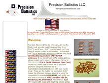 Tablet Screenshot of precisionballisticsllc.com